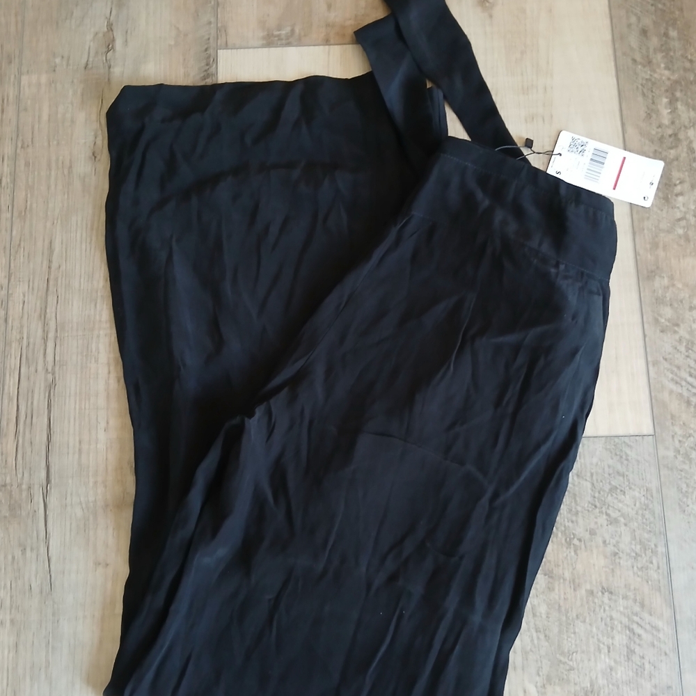 NWT Mango Women's Tie Waist Pants in Black, Size XS - Picture 9 of 11